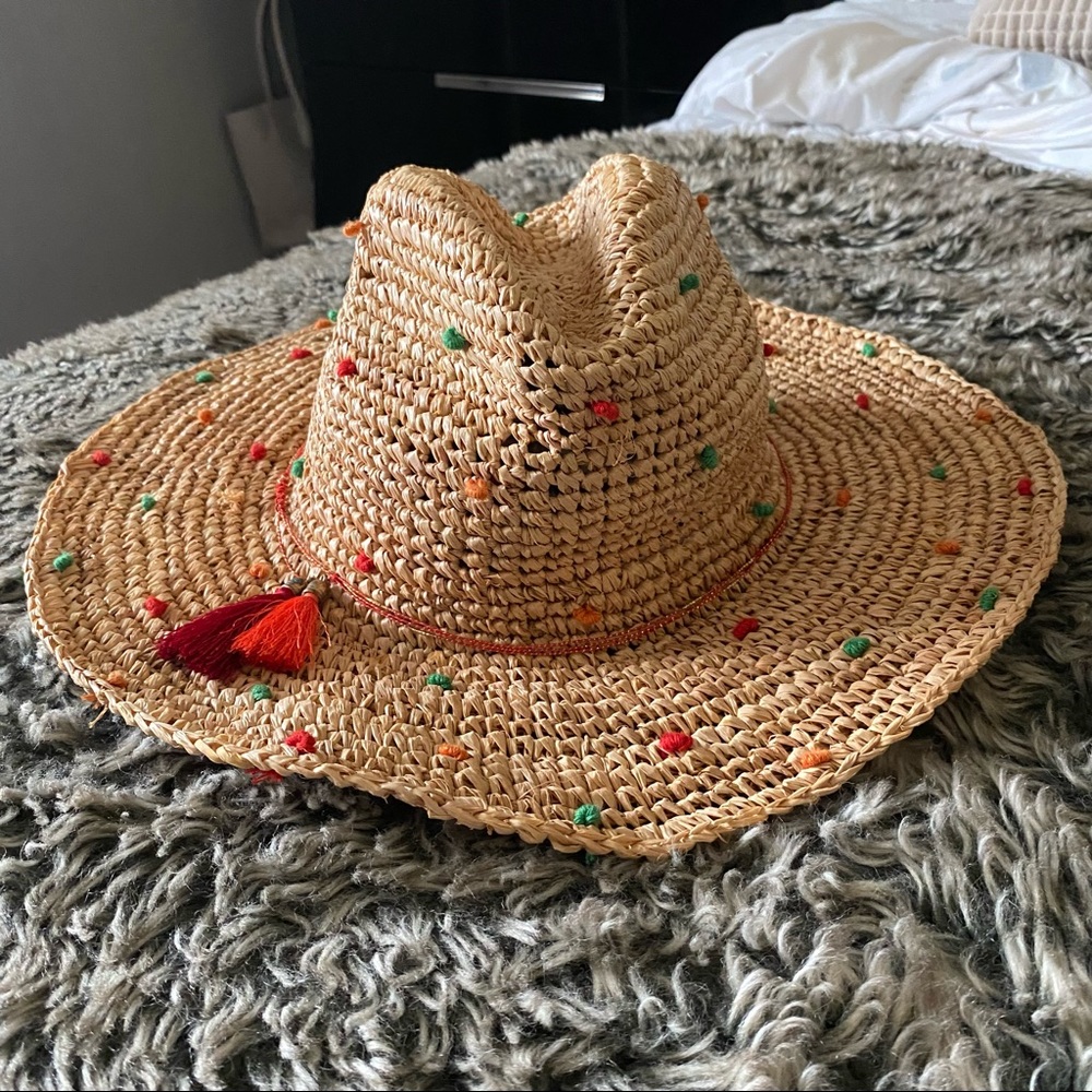 Colorful Raffia Beach Hat